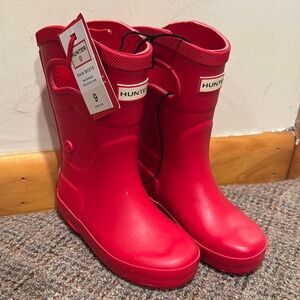 Hunter Kids Red Rain Boots